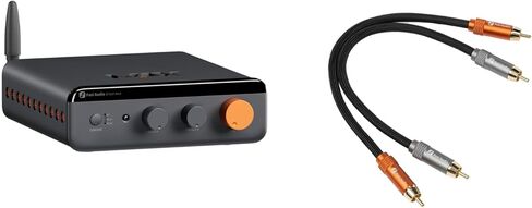 مضخم صوت ستيريو BT20A MAX من Fosi Audio، 300 وات × 2 مضخم صوت هاي فاي مع تقنية PFFB، بلوتوث LDAC 6.0 + كابل Fosi Audio 2RCA إلى 2RCA بطول 0.9 قدم in Saudi Arabia