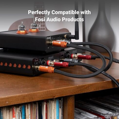 مضخم صوت ستيريو BT20A MAX من Fosi Audio، 300 وات × 2 مضخم صوت هاي فاي مع تقنية PFFB، بلوتوث LDAC 6.0 + كابل Fosi Audio 2RCA إلى 2RCA بطول 0.9 قدم in Saudi Arabia