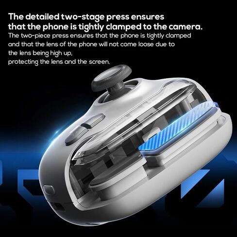Yunseity Mobile Game Controller Joystick، MB03 Bluetooth الهاتف الخليوي Gamepad Joystick Controller Game Trigger مع تسجيل ماكرو لنظام Android لنظام التشغيل iOS in Saudi Arabia