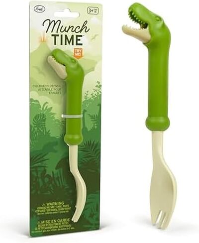 ديناصور Fred MUNCHTIME SPORK T Rex الأصلي، حلول أكل صعب الإرضاء، رسوم متحركة، تصميم تفاعلي، تخزين ممتع أو حشو سلة للأطفال in Kuwait