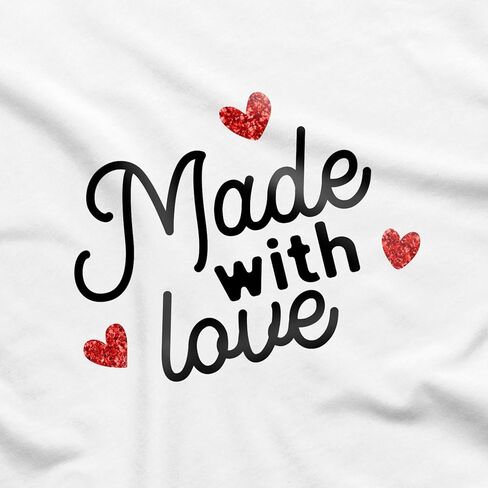 Printique Organic GOTS Certified Baby Onesie Unisex Bodysuit 0-18 months - Valentine's Day in Saudi Arabia