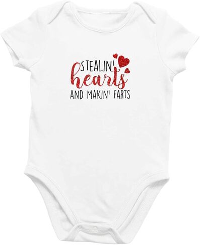 Printique Organic GOTS Certified Baby Onesie Unisex Bodysuit 0-18 months - Valentine's Day in Saudi Arabia