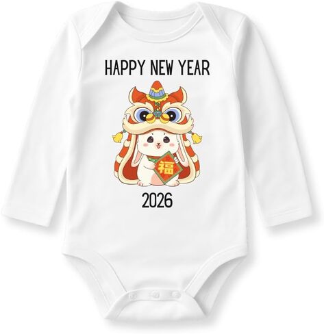 Chinese New Year Dragon Cute Baby Bodysuit Shirt Premium Custom Baby Clothes Unisex Baby Gift for Mom Newborn in Saudi Arabia