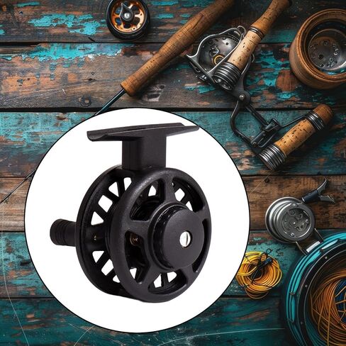 Trout Fly Reel Bridge Portable River with Rocker Lightweight Supplies Speed Ratio 1:1 Powerful Winter Left Hand, Wire Cup 50mm in Kuwait