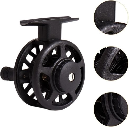 Trout Fly Reel Bridge Portable River with Rocker Lightweight Supplies Speed Ratio 1:1 Powerful Winter Left Hand, Wire Cup 50mm in Kuwait