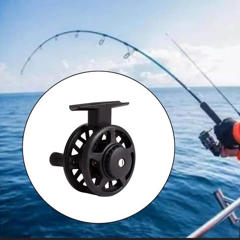 Trout Fly Reel Bridge Portable River with Rocker Lightweight Supplies Speed Ratio 1:1 Powerful Winter Left Hand, Wire Cup 50mm in Kuwait