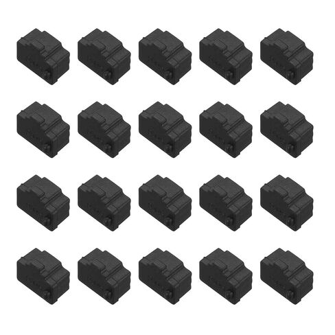 MECCANIXITY RJ45 Dust Covers Caps, Black RJ45 Dust Plug Silicone Ethernet Port Protector Covers for Media Converters, Router, Laptop, Network Panel, Pack of 20 in Saudi Arabia