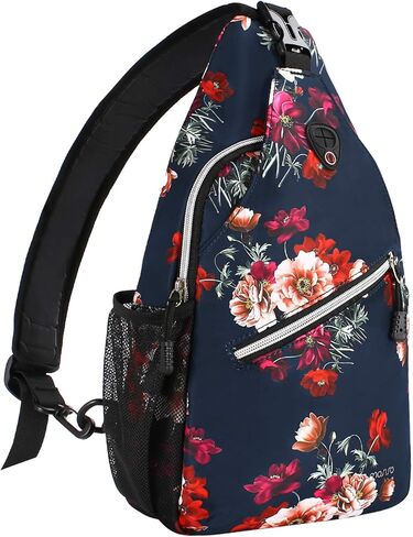 MOSISO Sling Backpack,Travel Hiking Daypack Cottonrose Crossbody Shoulder Bag, Blue, Medium in Saudi Arabia