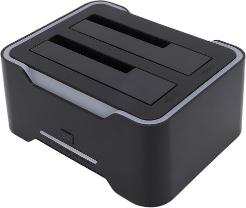 محطة إرساء محرك الأقراص الصلبة USB 3.0 إلى SATA Dual Bay، لمحرك الأقراص الصلبة SSD مقاس 2.5 بوصة و3.5 بوصة، تدعم وظيفة النسخ/النسخ دون اتصال بالإنترنت، ودعم 20 تيرابايت (قابس أمريكي) in Saudi Arabia