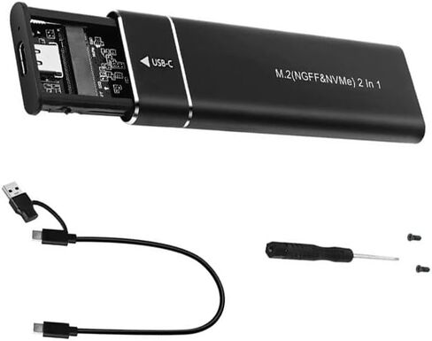 محول USB 3.1 Gen2 M.2 NVMe SSD مدمج 2230 2242 2260 2280 حجم يدعم 100 مم طول × 31 مم عرض، علبة ألومنيوم نقل 10 جيجابت في الثانية in Kuwait