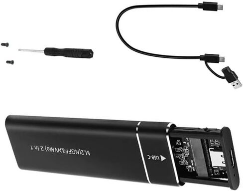 محول USB 3.1 Gen2 M.2 NVMe SSD مدمج 2230 2242 2260 2280 حجم يدعم 100 مم طول × 31 مم عرض، علبة ألومنيوم نقل 10 جيجابت في الثانية in Kuwait