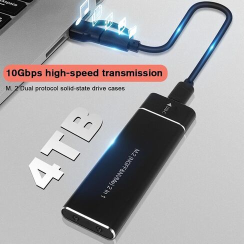 محول USB 3.1 Gen2 M.2 NVMe SSD مدمج 2230 2242 2260 2280 حجم يدعم 100 مم طول × 31 مم عرض، علبة ألومنيوم نقل 10 جيجابت في الثانية in Kuwait
