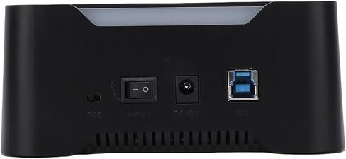 محطة إرساء محرك الأقراص الصلبة GOWENIC USB 3.0 إلى SATA Dual Bay، لمحرك الأقراص الصلبة SSD مقاس 2.5 بوصة و3.5 بوصة، مع وظيفة النسخ/النسخ دون اتصال بالإنترنت، تدعم النوم التلقائي (قابس الولايات المتحدة) in Kuwait