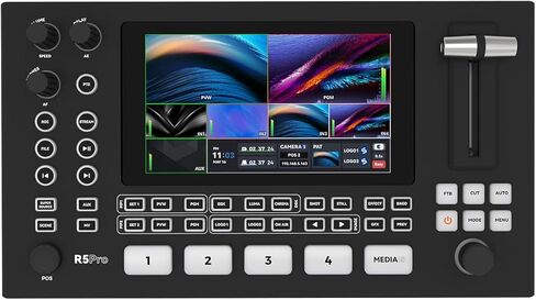 محول البث المباشر الاحترافي SPROLINK Neolive R5PRO، شاشة 5.5 بوصة، مدخل HDMI مزدوج 4K، يدعم مخرج AUX وPGM، خلاط فيديو متعدد الوظائف (NeoLIVE-R5PRO) in Kuwait