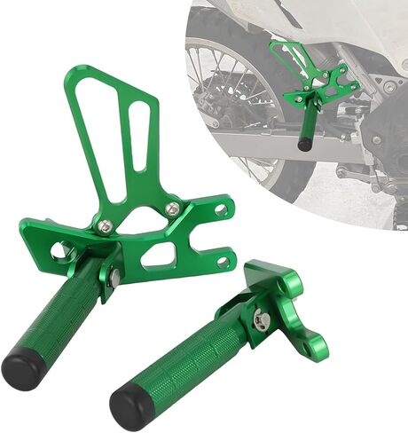 Rear Foot Pegs for KLX 230,Dirt Bike Foldable Passenger Rest Pedal CNC for KLX230 20-25/KLX232 24-25/KLX230SM 24-25/KLX230S 22-23/KLX230S ABS 22-23/KLX230 ABS 21/KLX230SE 22 - Green in Saudi Arabia