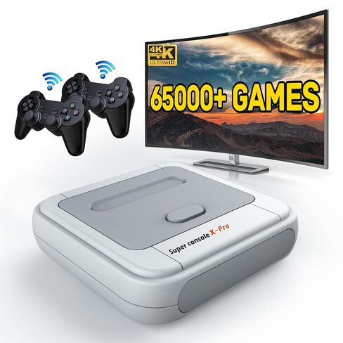 وحدة التحكم في لعبة Kinhank Retro ، Super Console X Pro Emulator Console مع 95000+ ألعاب فيديو ، وحدة تحكم ألعاب الفيديو مع 60+ محاكي ، لوحات مفاتيح لعبة 4K HD ، 5 لاعبين ، LAN/WIFI ، أفضل الهدايا للرجال in Saudi Arabia