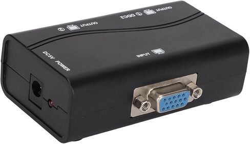 موزع فيديو عالي الدقة VGA Splitter لنسخ الشاشة، مقسم شاشة مطلي بالذهب 1 في 2 خارجي يعمل بمنفذ USB لغرفة اجتماعات المكتب، مادة ABS in Kuwait
