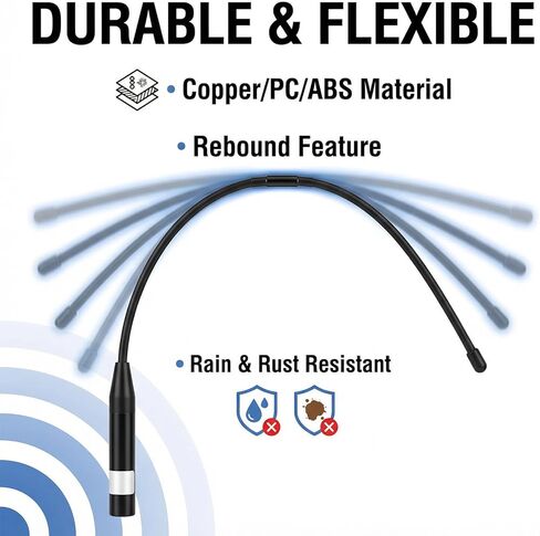 915MHz Meshtastic LoRa Antenna 10dBi High Gain, 40cm Long Range SMA Male Omni Whip for Hel tec V 3 ESP 32 - Durable & Flexible (1PCS,Black) in Saudi Arabia