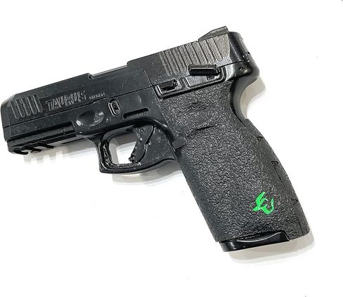 غلاف شريط قبضة المسدس من Handleitgrips متوافق مع Taurus G3، شريط قبضة مسدس لاصق أسود مع إدراجات خضراء، لفافة قبضة المسدس، مملوكة للمحاربين القدامى، صنع في الولايات المتحدة الأمريكية in Kuwait