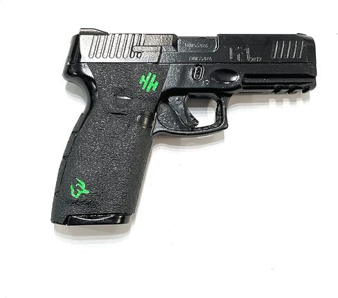 غلاف شريط قبضة المسدس من Handleitgrips متوافق مع Taurus G3، شريط قبضة مسدس لاصق أسود مع إدراجات خضراء، لفافة قبضة المسدس، مملوكة للمحاربين القدامى، صنع في الولايات المتحدة الأمريكية in Kuwait