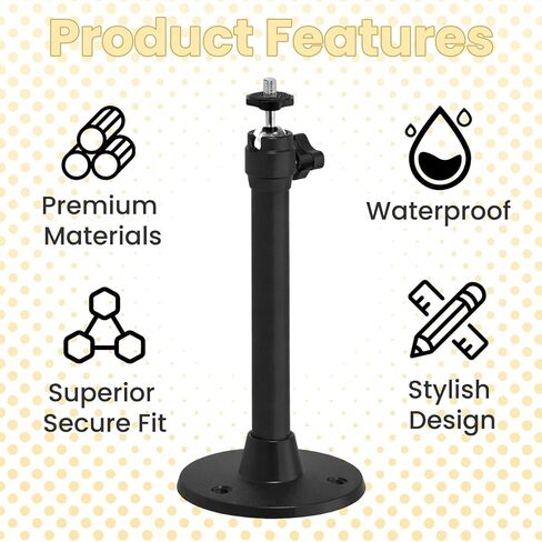 Universal Mini Projector Mount - Adjustable Ceiling/Wall Bracket with 360° Rotation & 90° Tilt for Most Mini Projectors (Black) in Saudi Arabia