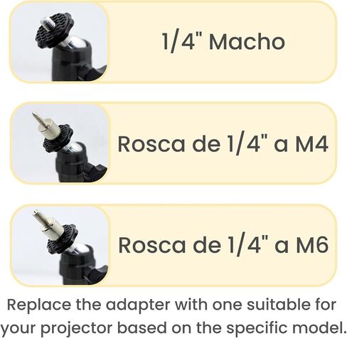 Universal Mini Projector Mount - Adjustable Ceiling/Wall Bracket with 360° Rotation & 90° Tilt for Most Mini Projectors (Black) in Saudi Arabia