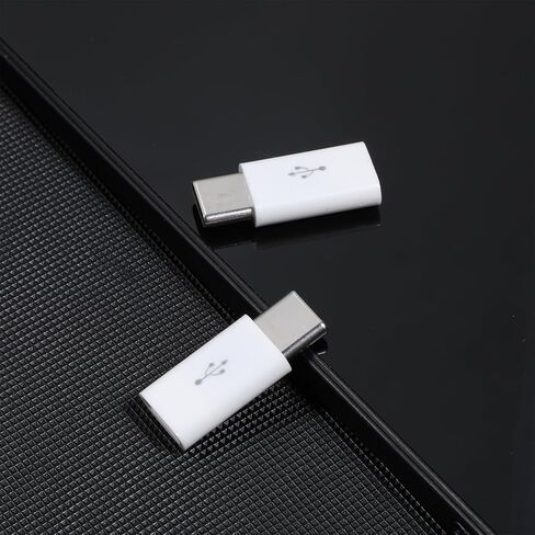 8 عبوات من محول Micro USB إلى USB C، محول MicroUSB أنثى إلى نوع C ذكر محول MicroUSB يدعم موصل شحن مزامنة البيانات للهاتف المحمول والكمبيوتر اللوحي والأجهزة الصغيرة (أبيض) in Kuwait