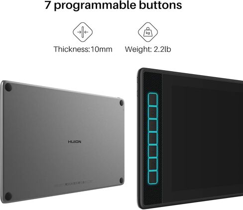 تابلت الرسم HUION Kamvas Pro 13 2.5K QHD مع شاشة وقفاز فنان هيكلي in Kuwait