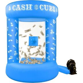 5 FT Inflatable Cash Cube Booth Inflatable Money Machine Booth Money Blower Machine Cash Grab for Adults Game Activity Events (No Blower Included)(Red) in Saudi Arabia