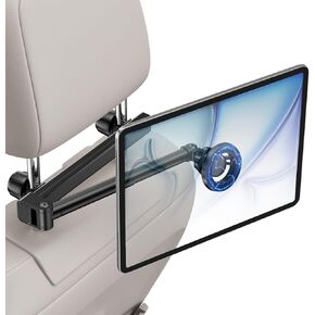 for Magsafe Car Headrest Tablet Holder, for iPad Holder Car Mount, 6 lb Strong Magnetic Force Adjustable Aluminum Tab Mount for All Phone iPhone iPad Stand Travel Accessories in Kuwait