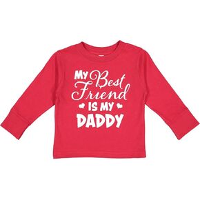 تي شيرت Inktastic My Best Friend is My Daddy with Hearts للأطفال الصغار بأكمام طويلة in Kuwait