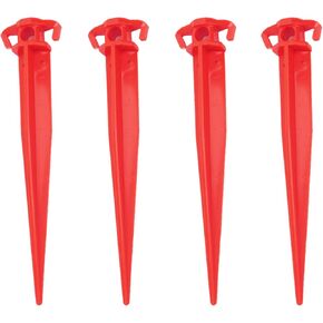 قطعة واحدة من عصا أوتاد أرضية بلاستيكية للاستخدام الخارجي لسجادة الشاطئ، والتخييم، والتنزه سيرًا على الأقدام، والحديقة، ومقاومة للأشعة فوق البنفسجية، باللون الأحمر in Kuwait