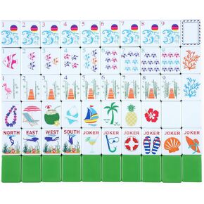 عيد الميلاد 160 جهاز كمبيوتر شخصى Chinoiserie Mahjong البلاط مجموعة، 1.2 × 0.8 بوصة الميلامين الأزرق الظهر الأمريكية جونغ فقط، السفر ما جيانغ البلاط للكبار مجلس الكلاسيكية ليلة الأسرة in Saudi Arabia