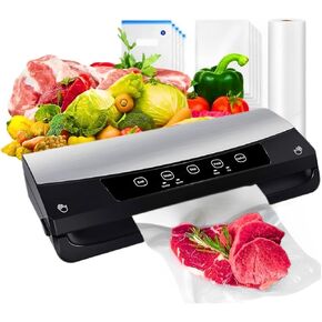Kitchen Food Vacuum Sealer Machine, Food Preservation Small Appliances w/Vacuum Storage Bags, Automatic Air Sealing System for Kitchen Storage, LED Indicator w/Dry & Moist Modes, Includes Seal Bags in Kuwait