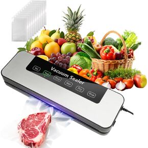 Food Saver Vacuum Sealer Machine, Meat Vacuum Sealer for Food with Multiple Modes for Dry & Moist Food, Compact Vacuum Sealing System for Food Preservation & Sous Vide in Saudi Arabia