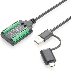 كابل محول تسلسلي 4 في 1 FTDI USB إلى RS232 RS485 RS422 TTL 3.3 فولت 5 فولت مع شريحة FT232RL بمنفذ مزدوج USB-A ومحول USB-C إلى منفذ COM مع كتلة طرفية للمودم والماسح الضوئي والنوافذ وMacOS (1M/3.3FT) in Kuwait