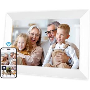8" WiFi Digital Picture Frame – HD Touchscreen, Instant Photo & Video Sharing via App, 16GB Storage, Auto-Rotate, No Subscription (Black) in Saudi Arabia