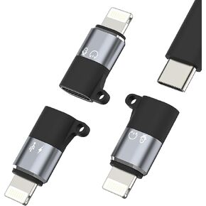 محول OTG Audio USB C إلى Lightning (3 عبوات) لهاتف IPhone 14 13 Pro Max لكابل إضاءة Apple شاحن ذكر من النوع C محول أنثى محول شحن لجهاز IPad Adaptador وقارئ بطاقات وموصل الكاميرا in Saudi Arabia