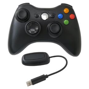 KEQISIQI 1 pc Wireless Controller for Xbox 360, 2.4GHz Game Controller Joystick Remote Wireless Gamepad for Xbox 360/X-box 360 Slim/P-C/W-indows 7 8 10 with Dual Vibration (White) in Kuwait