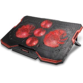 Enhance Cryogen 2 Laptop Cooling Pad (Red) - Upto 17" Screen Size Notebook, Gaming Console Support - 5 Fan(s) - 523.6 gal/min - Red in Saudi Arabia