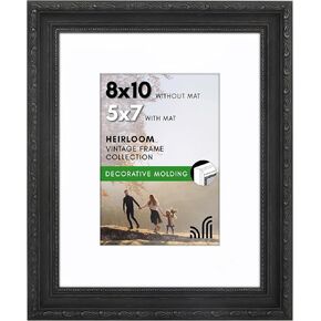 Americanflat 16x20 Picture Frame with Polished Plexiglass - Use as 11x14 Frame with Mat or Display 16x20 Photo Without Mat - Ornate Picture Frames for Wall Display - Silver in Saudi Arabia