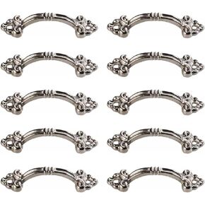 Vintage Drawer Handles, 10pcs 1.5" Hole Distance Drop Swing Dresser Knob Antique Bronze Bail Pull(Silver) in Kuwait