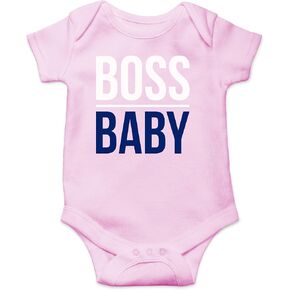 AW Fashions Boss Baby - قد أكون صغيرًا، ولكن أنا الرئيس المسؤول - بدلة أطفال لطيفة من قطعة واحدة in Kuwait