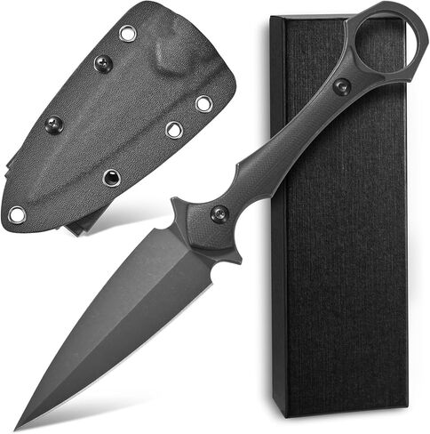 C1292 سكين ذو نصل ثابت D2 شفرة ميكارتا مقبض EDC سكاكين أدوات للتخييم في الهواء الطلق والبقاء على قيد الحياة والمشي لمسافات طويلة (أخضر) in Kuwait