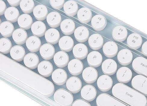 Silicone Keyboard Cover Skin Protector Compatible for MOFII Round Keycaps Retro Full Size Wireless Keyboard with Number Pad (Clear) in Saudi Arabia