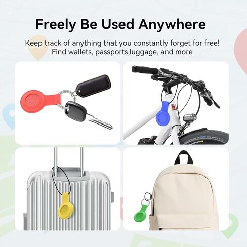 علامات تعقب الهواء - 4 عبوات، أداة البحث عن العناصر تعمل مع تطبيق Apple Find My (iOS فقط)، متتبع الأمتعة المقاوم للماء IP68، متتبع بلوتوث بديل للبطارية، علامة تعقب ذكية للمفاتيح والمحفظة والحقائب والمزيد in Kuwait