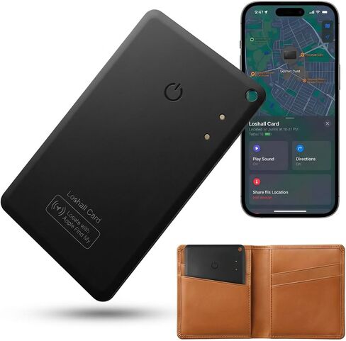 بطاقة تتبع محفظة Air Tag رفيعة للغاية، [معتمدة من Apple MFi]، شحن لاسلكي، متوافقة مع Apple Find My، مثالية لتحديد موقع المفاتيح والمحافظ وجوازات السفر والمزيد، أجهزة iOS فقط، حزمة من قطعة واحدة in Kuwait