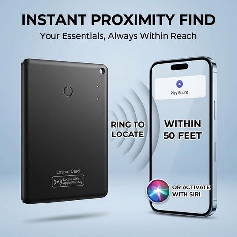 بطاقة تتبع محفظة Air Tag رفيعة للغاية، [معتمدة من Apple MFi]، شحن لاسلكي، متوافقة مع Apple Find My، مثالية لتحديد موقع المفاتيح والمحافظ وجوازات السفر والمزيد، أجهزة iOS فقط، حزمة من قطعة واحدة in Kuwait