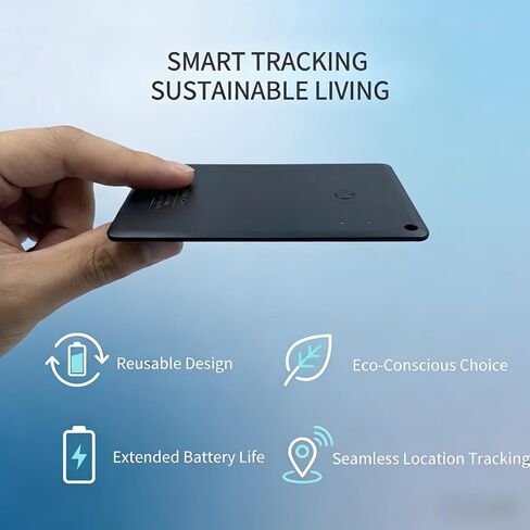 بطاقة تتبع محفظة Air Tag رفيعة للغاية، [معتمدة من Apple MFi]، شحن لاسلكي، متوافقة مع Apple Find My، مثالية لتحديد موقع المفاتيح والمحافظ وجوازات السفر والمزيد، أجهزة iOS فقط، حزمة من قطعة واحدة in Kuwait