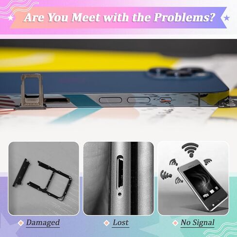 قطعتان من صينية بطاقة SIM لهاتف iPhone 12 Pro/12 Pro Max بديل حامل فتحة بطاقة SIM لهاتف iPhone 12 Pro/12 Pro Max مع دبوس إخراج مفتوح (أزرق) in Kuwait